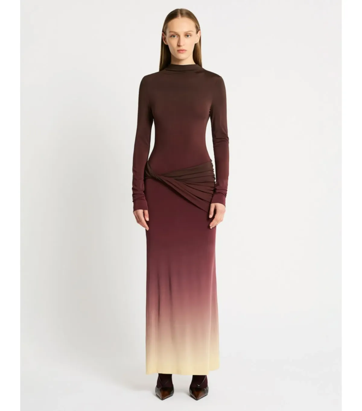 Sass & Bide Life Form Jersey Maxi Dress Ombre Cherry Size S / AU 8 - Image 1