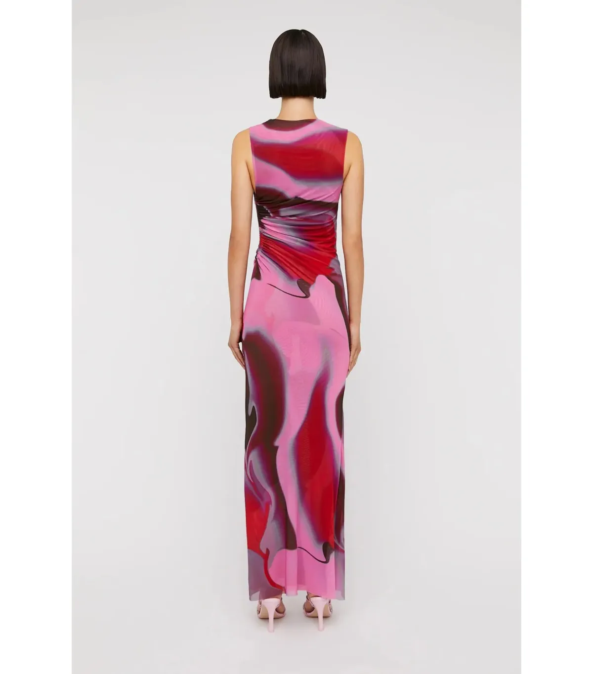 Scanlan Theodore Italian Watercolour Dress in Raspberry Size S / AU 8 - Image 3