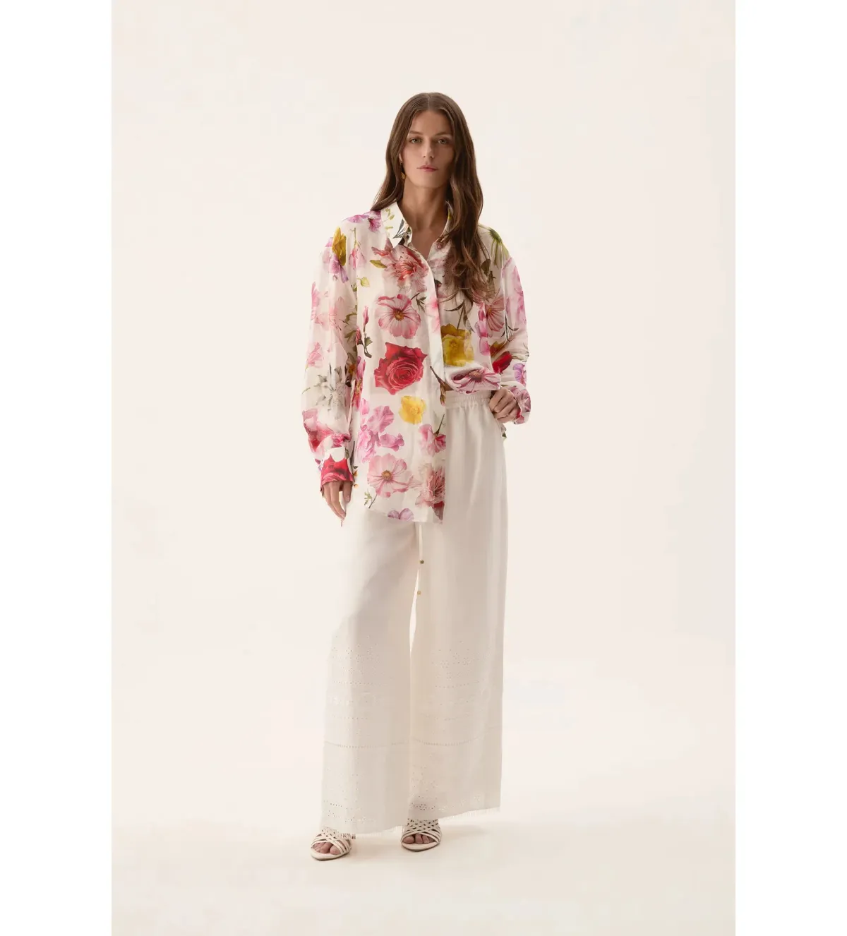 Aje Fleur Shirt Collage Floral Size 8 - Image 1