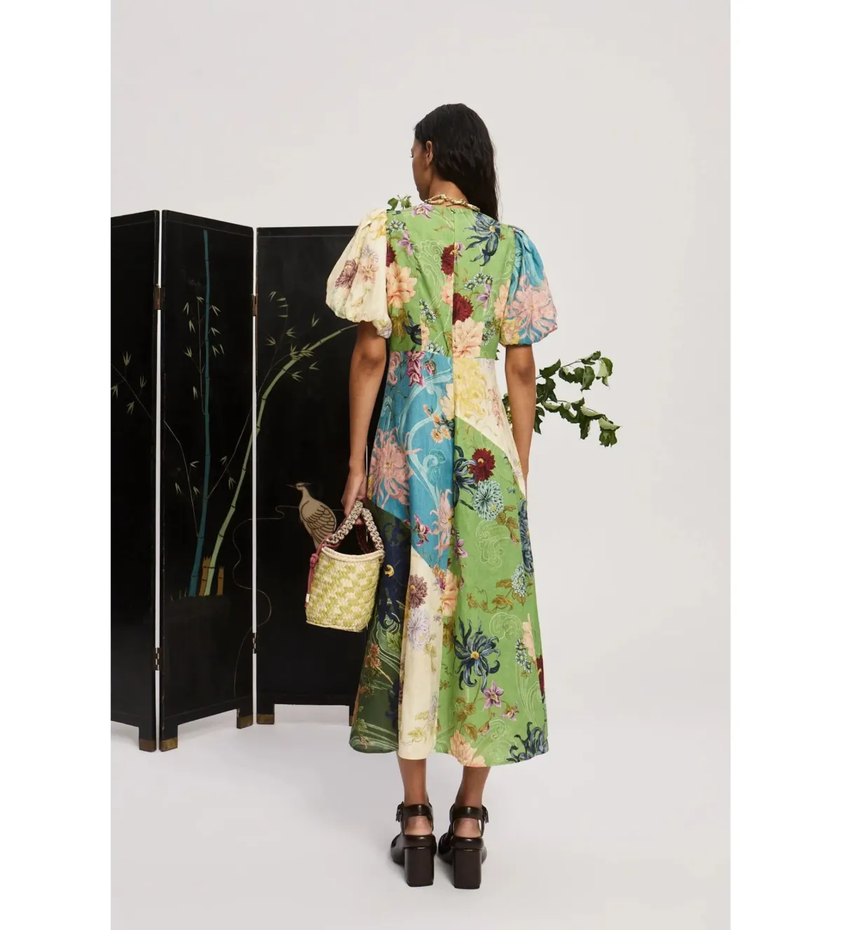 Alemais Avery Spliced Midi Dress Multi Size 10 - Image 3