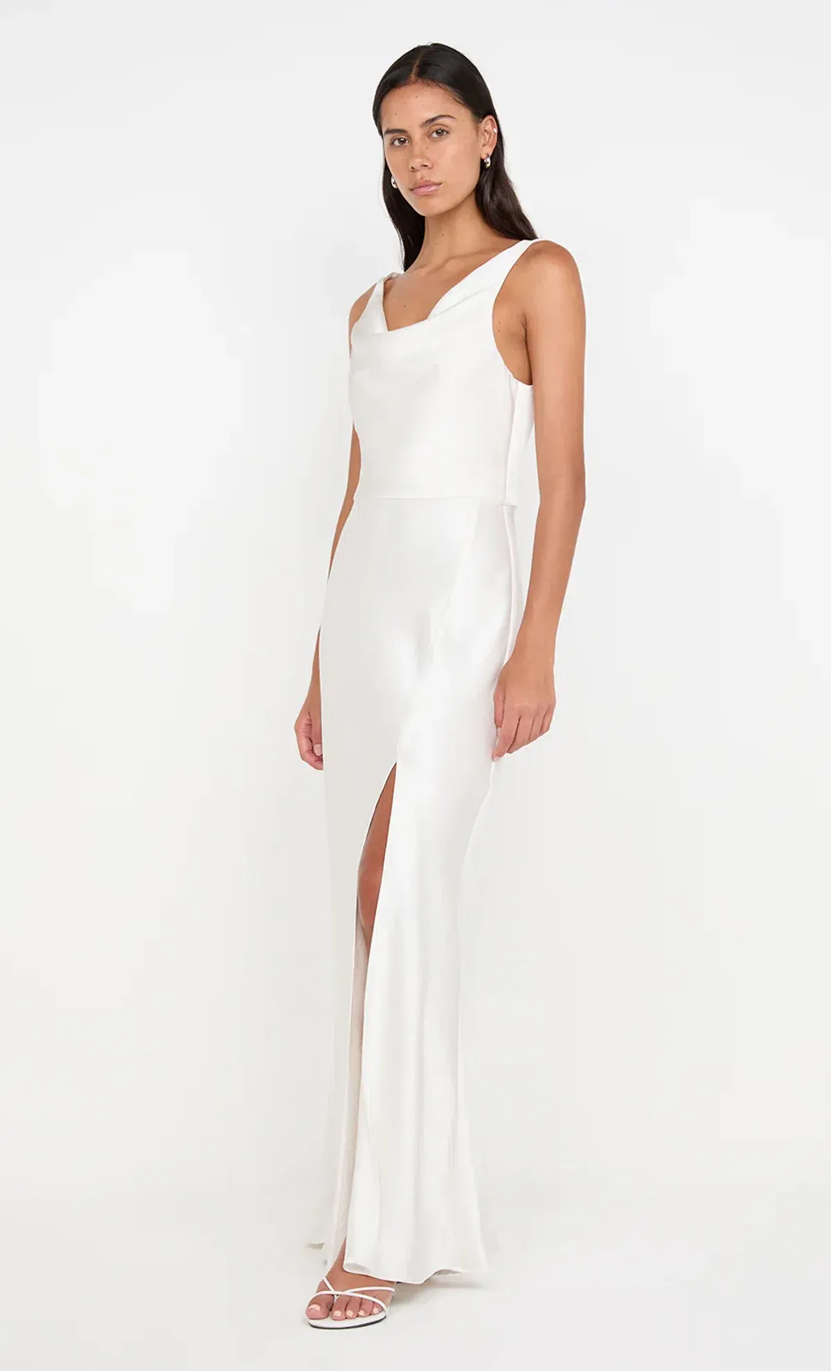 Bec And Bridge Austen Cowl Neck Maxi Dress In Ivory Size AU 10 - Image 2