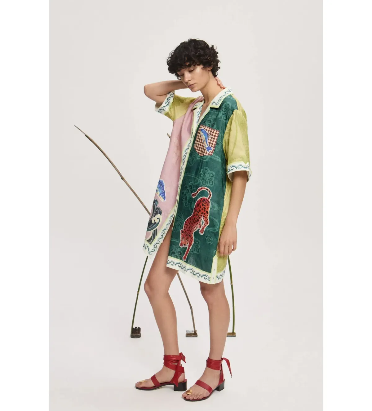 Rochester Mini Shirtdress Multi Size 10 - Image 2