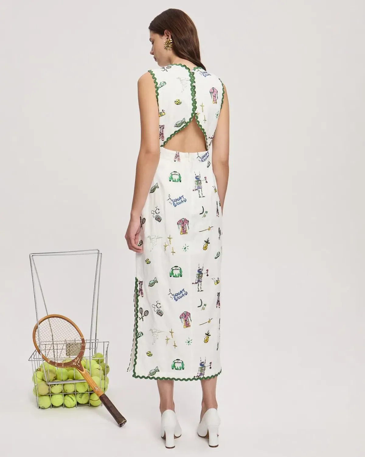Play Embroidered Midi Dress Size AU 10 - Image 3