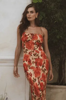 Isabelle Quinn Marta Maxi Dress in Camellia Floral Print Size AU 10 for rent on The Volte - image 3