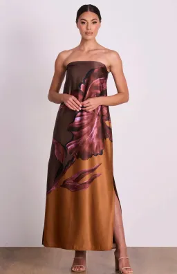 Pasduchas Moon Flower Column Midi Dress Fudge Size 8 for rent on The Volte - image 6
