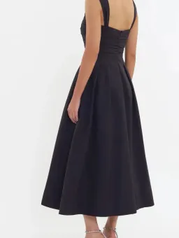 Rebecca Vallance Luiza Strap Midi Dress Black Size 8 for rent on The Volte - image 2