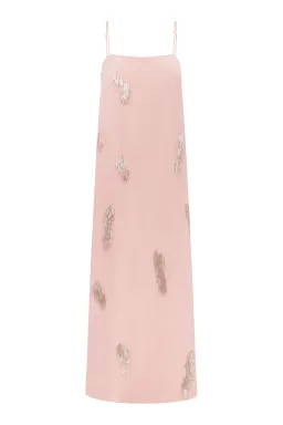 Alemais Cindy Embellished Slip Midi Dress Pink Size 6 for rent on The Volte - image 4