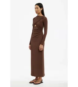 Significant Other Gabriana Long Sleeve Midi Dress in Brown Size AU 10 for rent on The Volte - image 2