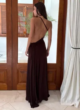 Ance Gria Gaia Gown Brown Size 8 for rent on The Volte - image 6