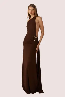 Ance Gria Gaia Gown Brown Size 8 for rent on The Volte - image 1