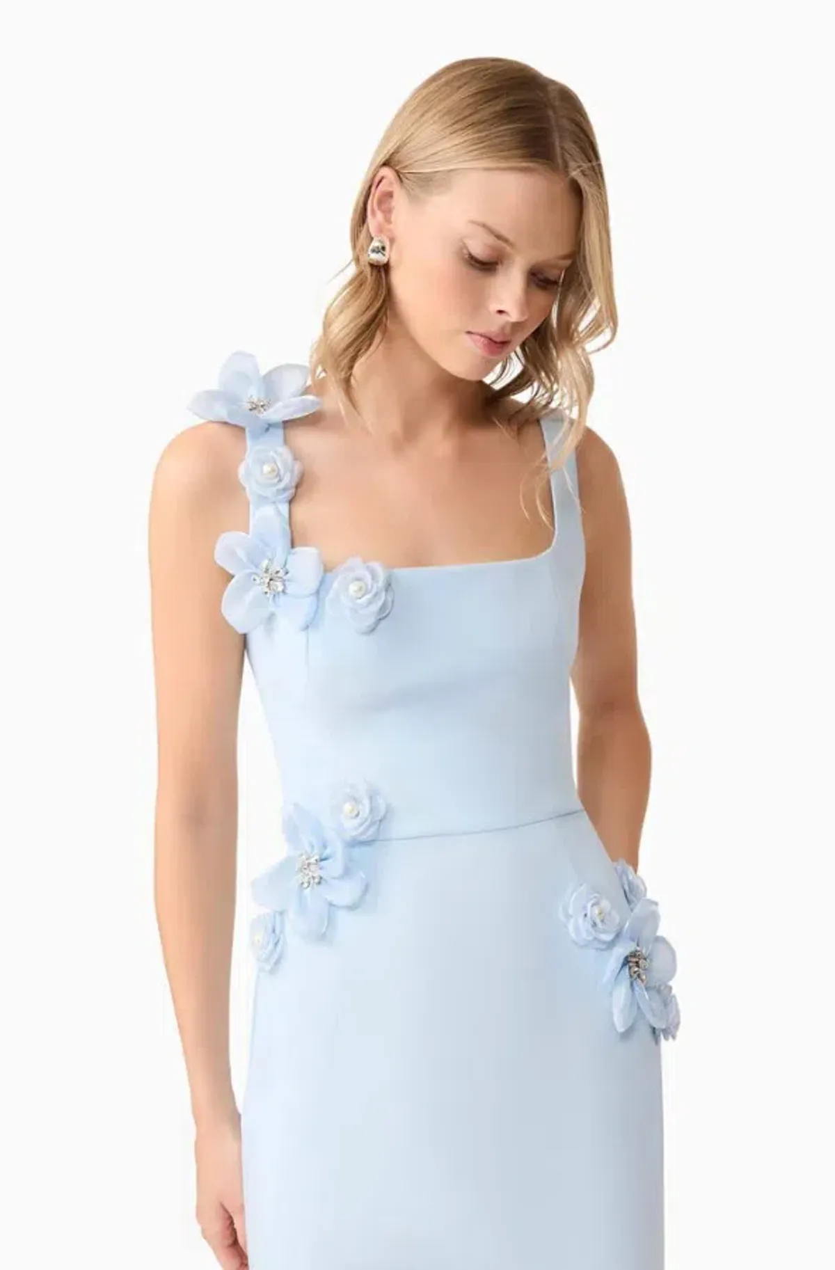 Elliatt Chantelle 3D Midi Dress In Blue Size 8/S - Image 3