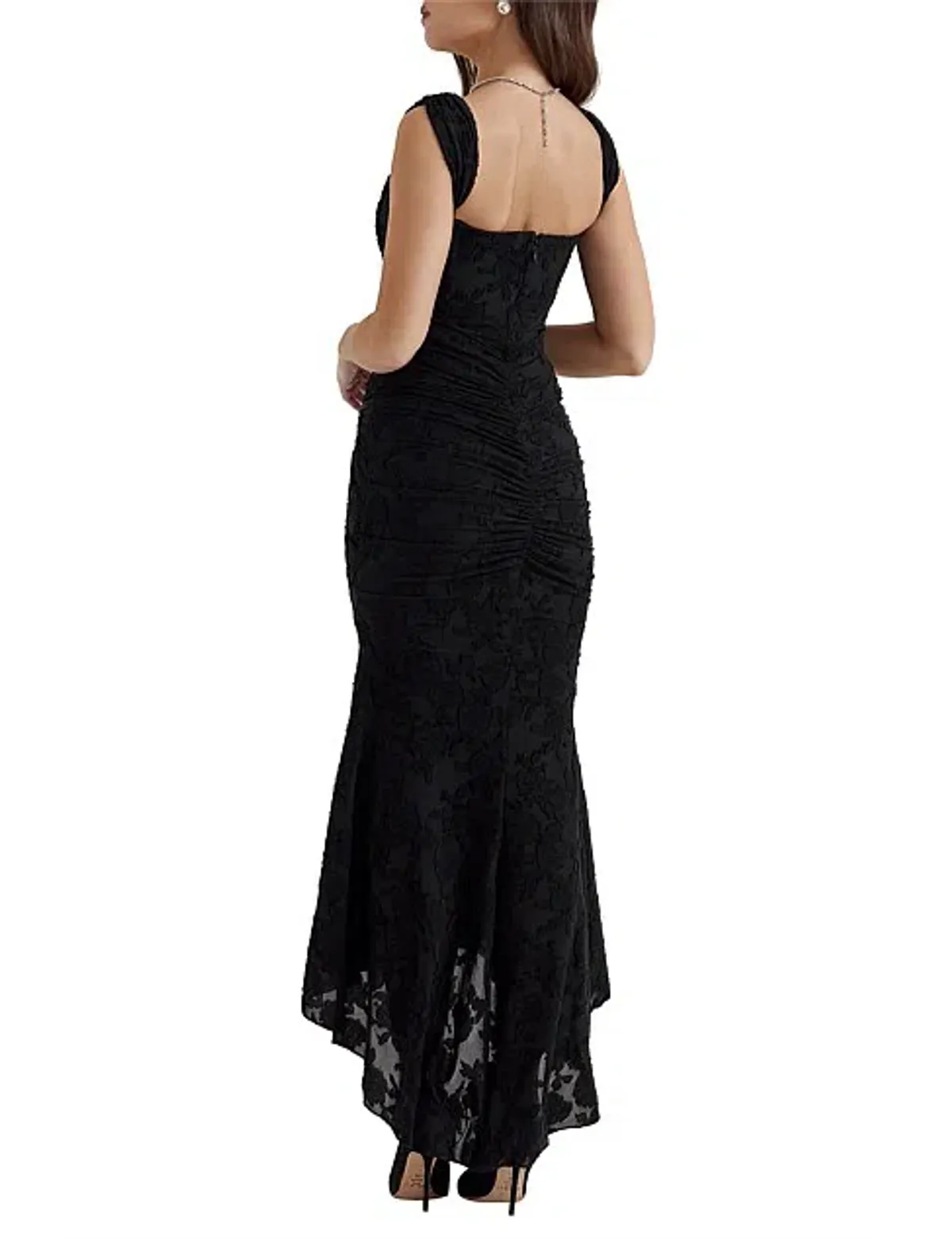 House of CB Cesca Corset Ruched Maxi Dress Black Size XS / AU 6 - Image 2