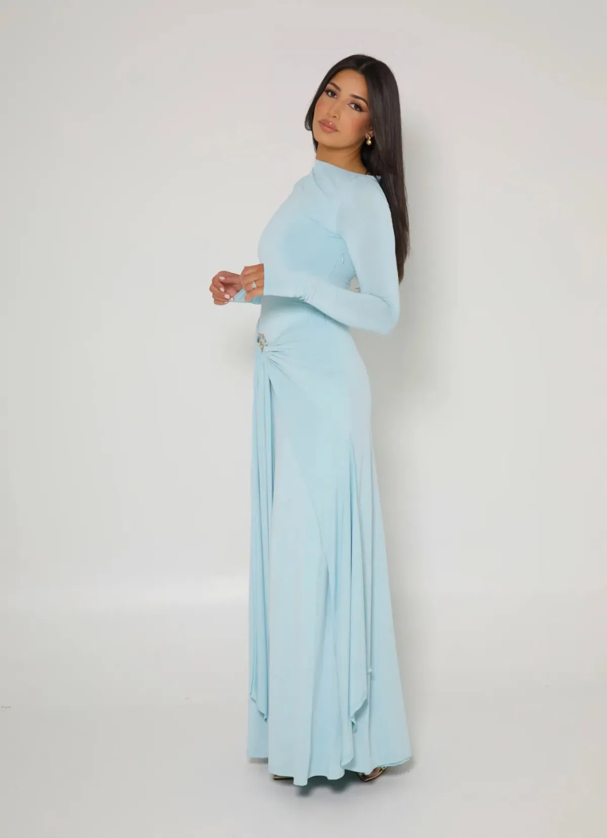 Alaía Muse Yasmin Maxi Dress Blue Size S / AU 8 - Image 2