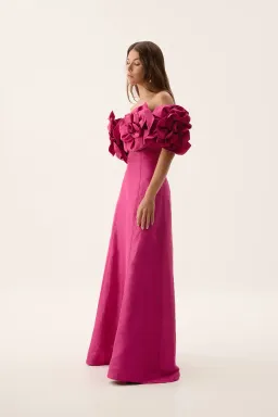 Aje Etta Gown Magenta Size AU 8 for rent on The Volte - image 2