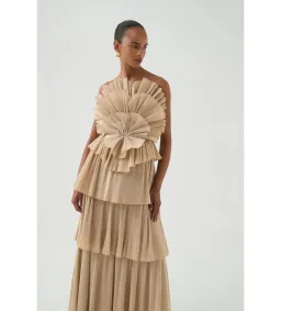 Aje Kyra Gown Gold Size AU 8  for rent on The Volte - image 4