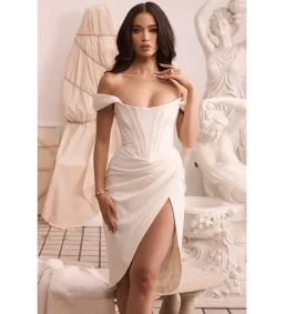 House Of CB Loretta Midi Dress Ivory Size 8/XS for rent on The Volte - image 2