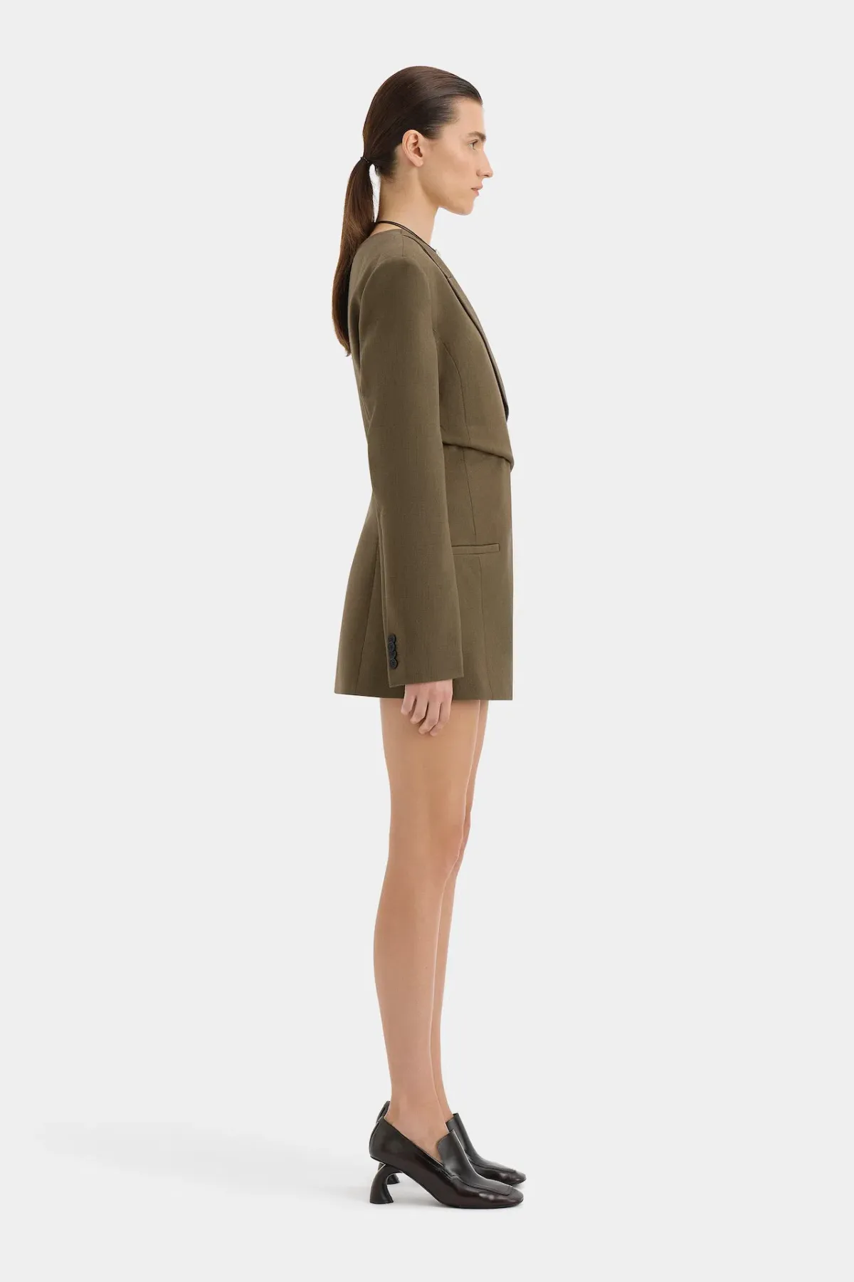Sir the Label Sartoria Mini Dress in Chocolate Marle Size 8  - Image 4