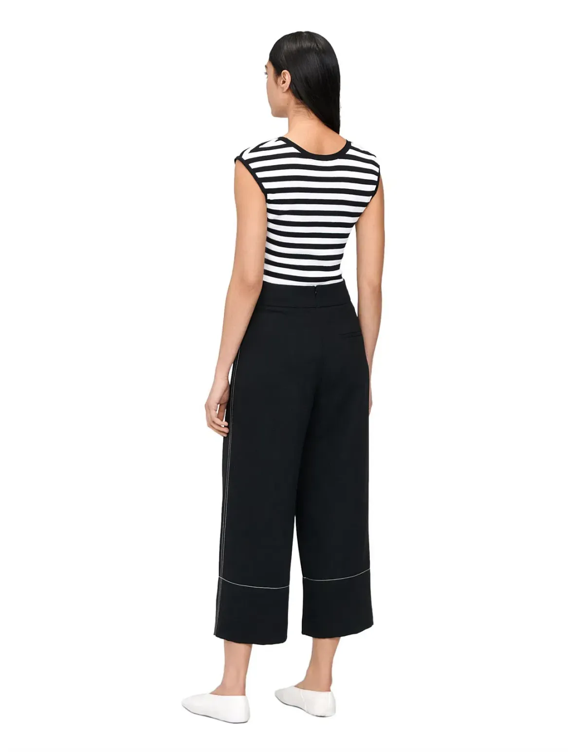 Double Weave Topstitched Cropped Pant Size AU - Image 3