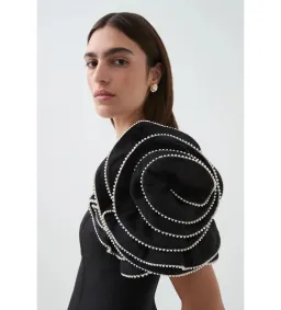Aje Twyla Midi Dress Black Size 10 for rent on The Volte - image 6