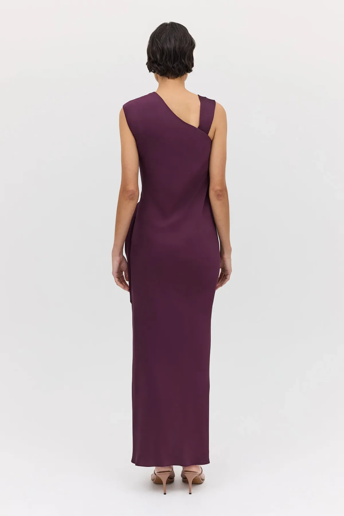 Bianca Spender Aubergine Satin Deviation Gown Size 10 - Image 8