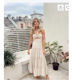 Significant Other Tuscany Maxi Dress Cream Size 10 for rent on The Volte - image 1
