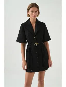 AJE Ana Mini Dress Black Size 8/S for rent on The Volte - image 6
