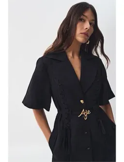 AJE Ana Mini Dress Black Size 8/S for rent on The Volte - image 10
