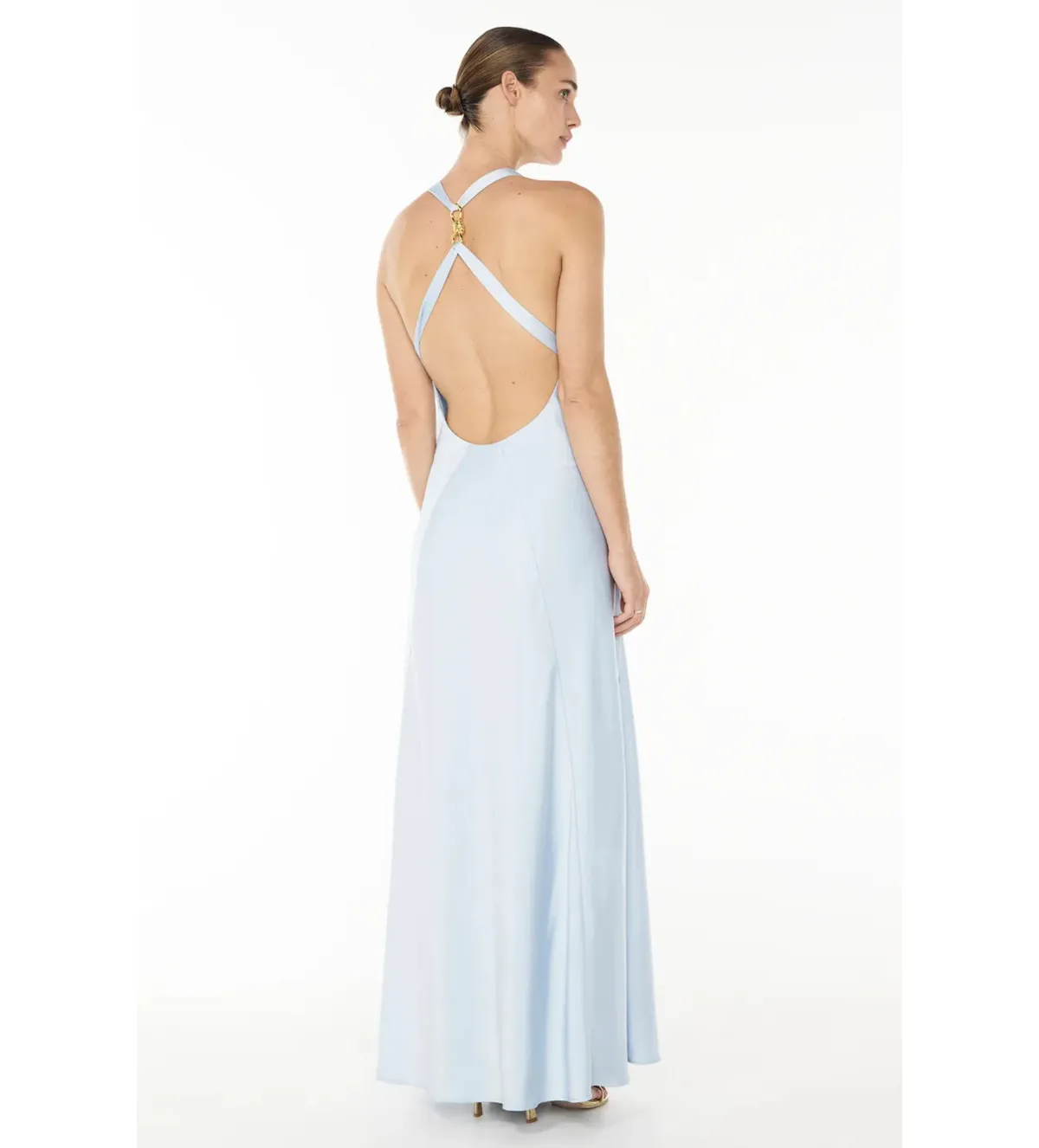 Manning Cartell Charmed Cowl Slip Maxi Dress Dove Blue Size AU 6 - Image 7