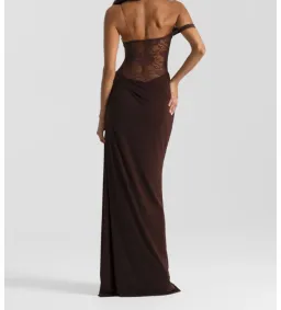 Natalie Rolt Sloane Maxi Dress Espresso Size 1/AU 8 for rent on The Volte - image 3
