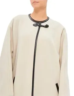 Isabel Marant Elza Coat Ecru Size 10/M for rent on The Volte - image 4