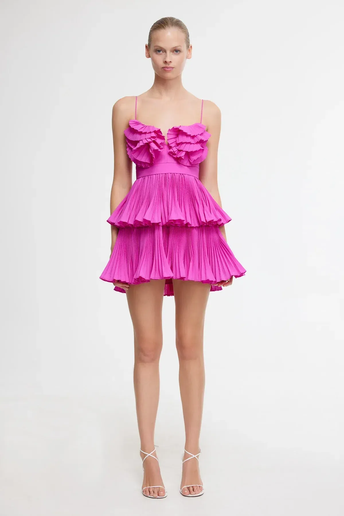 Acler Mini Dress Pink Size Au 6 - Image 1