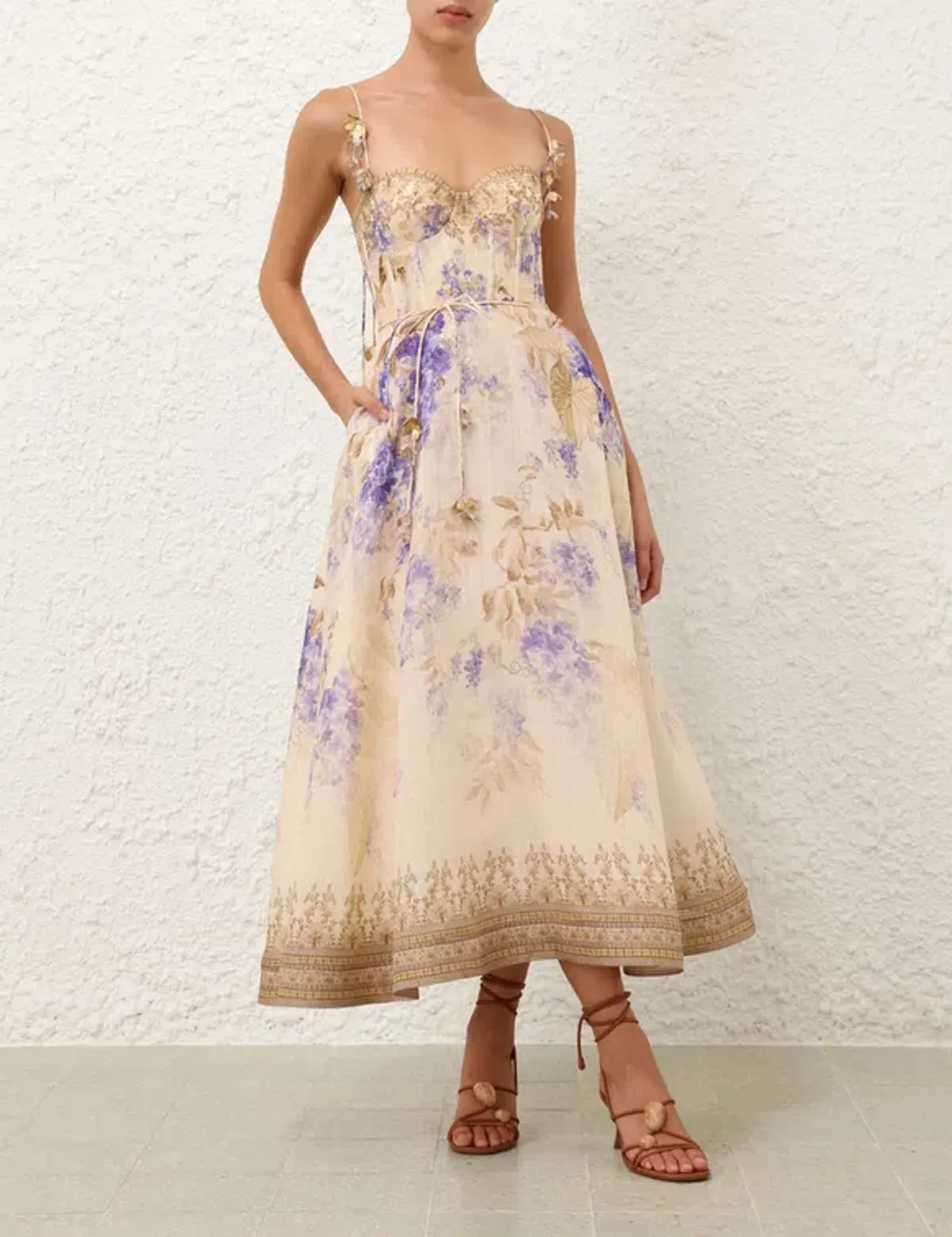 Zimmermann Dawning Picnic Dress Lilac Floral size 3 / AU10-12 - Image 1