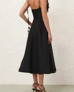 Zimmermann Natura Corset Midi Dress Black Size 3 for rent on The Volte - image 2