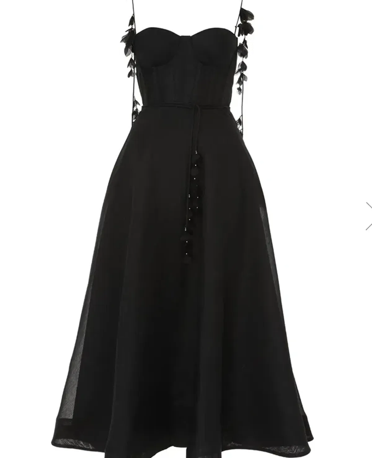 Zimmermann Natura Corset Midi Dress Black Size 3 - Image 5