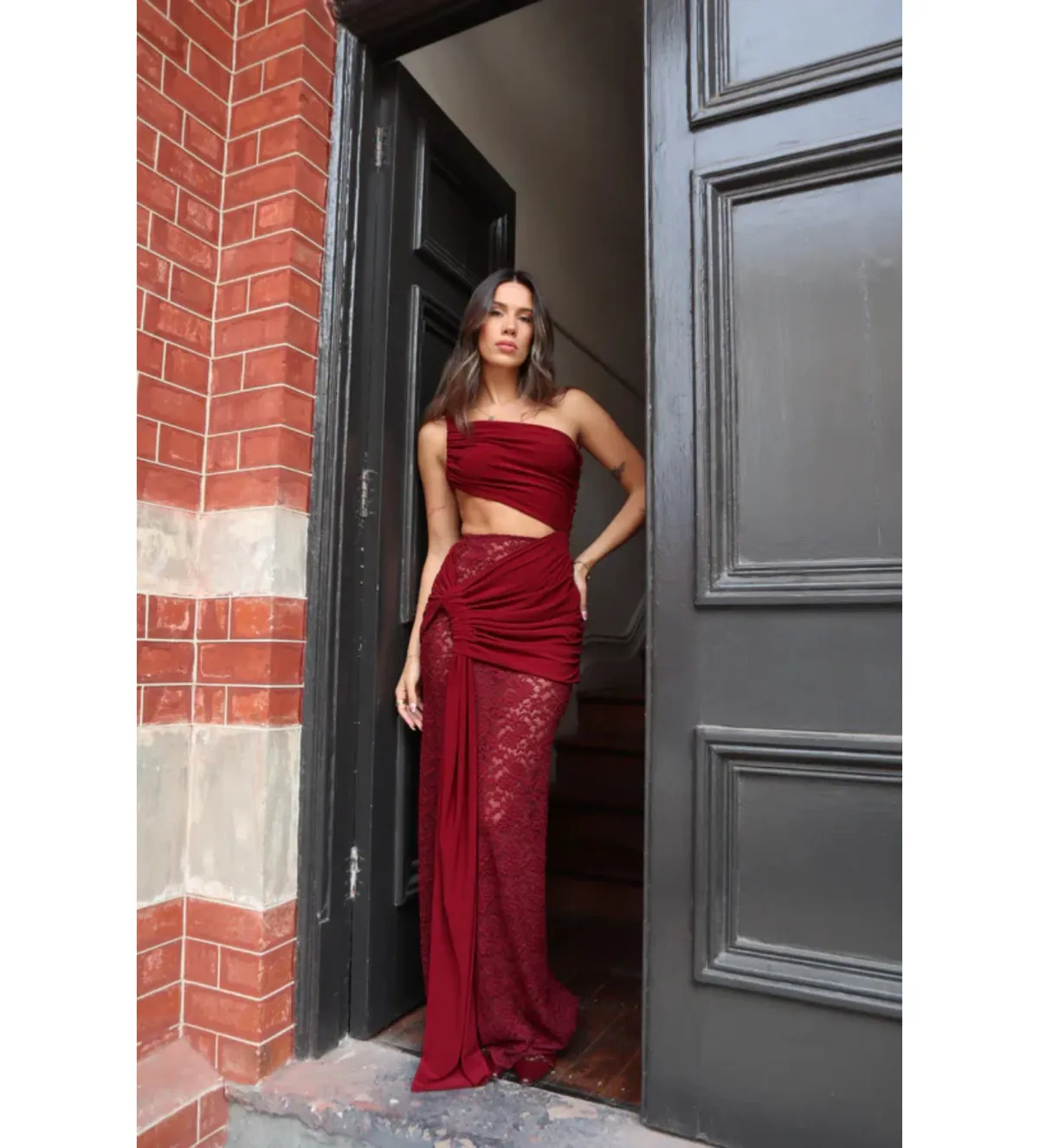 Deconduarte Paradiso Maxi Dress in Wine Red Size XS / AU 6 - Image 1
