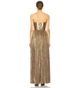 Bronx and Banco Florence Strapless Gown Gold Size XS/AU 6 for rent on The Volte - image 4