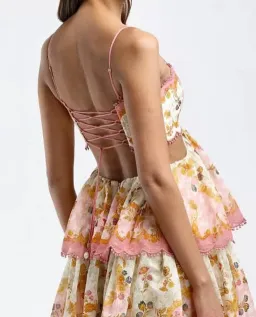 Zimmermann Laurel Frill Midi Dress Size AU 14 for rent on The Volte - image 4