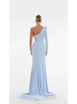 Albina Dyla Celeste Gown Baby Blue Size 8 for rent on The Volte - image 2