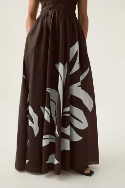 Aje Planetary Maxi Dress Abstract Fern Carob Size 8 for rent on The Volte - image 5