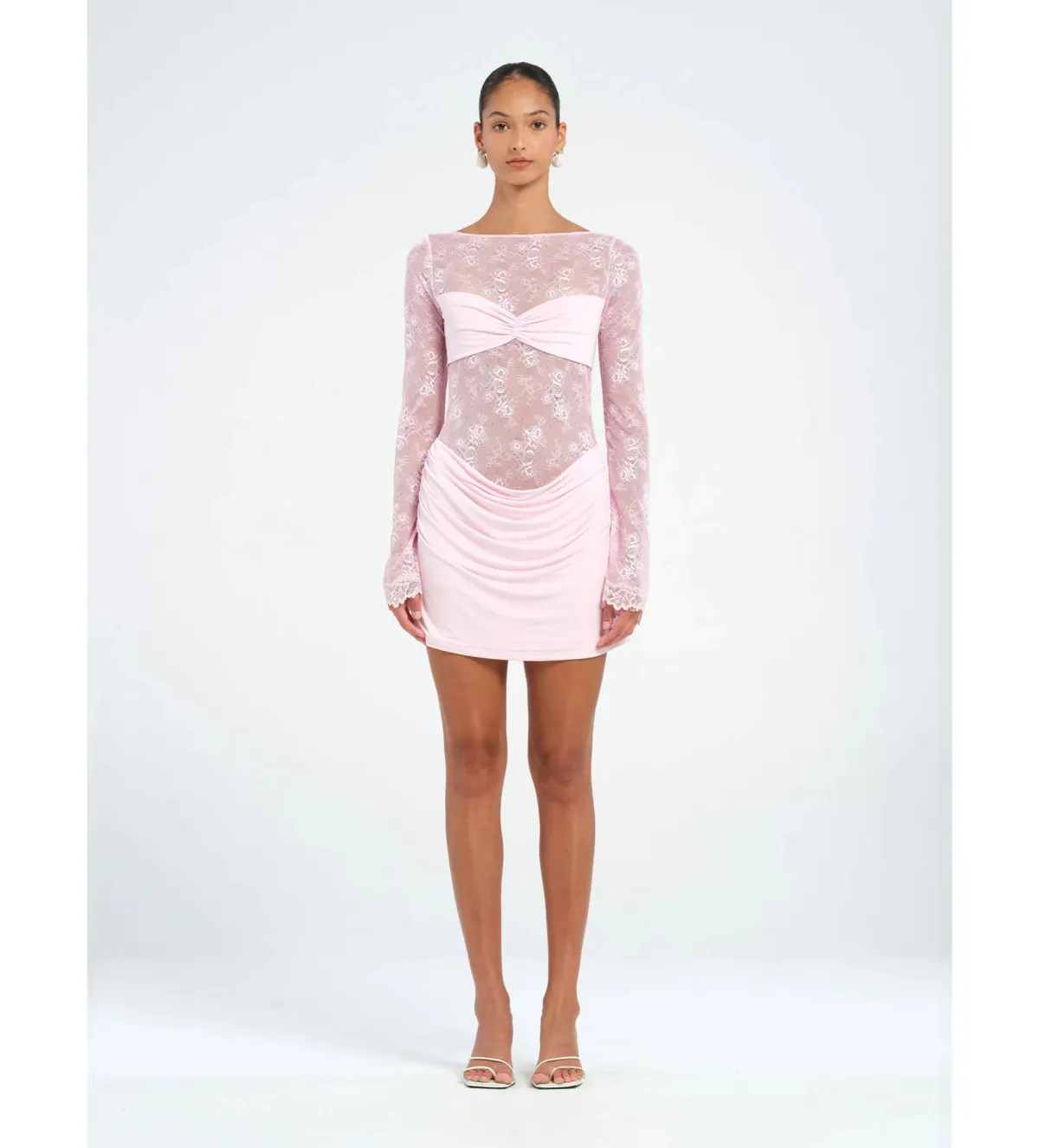 Benni Oskar Mini Dress in Baby Pink Size S / AU 8 - Image 1