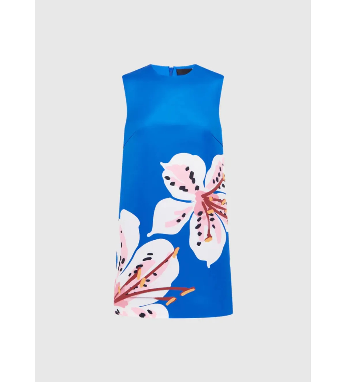 Leo Lin Yvonne Mini Dress Lily Print Cobalt Size 10 - Image 1