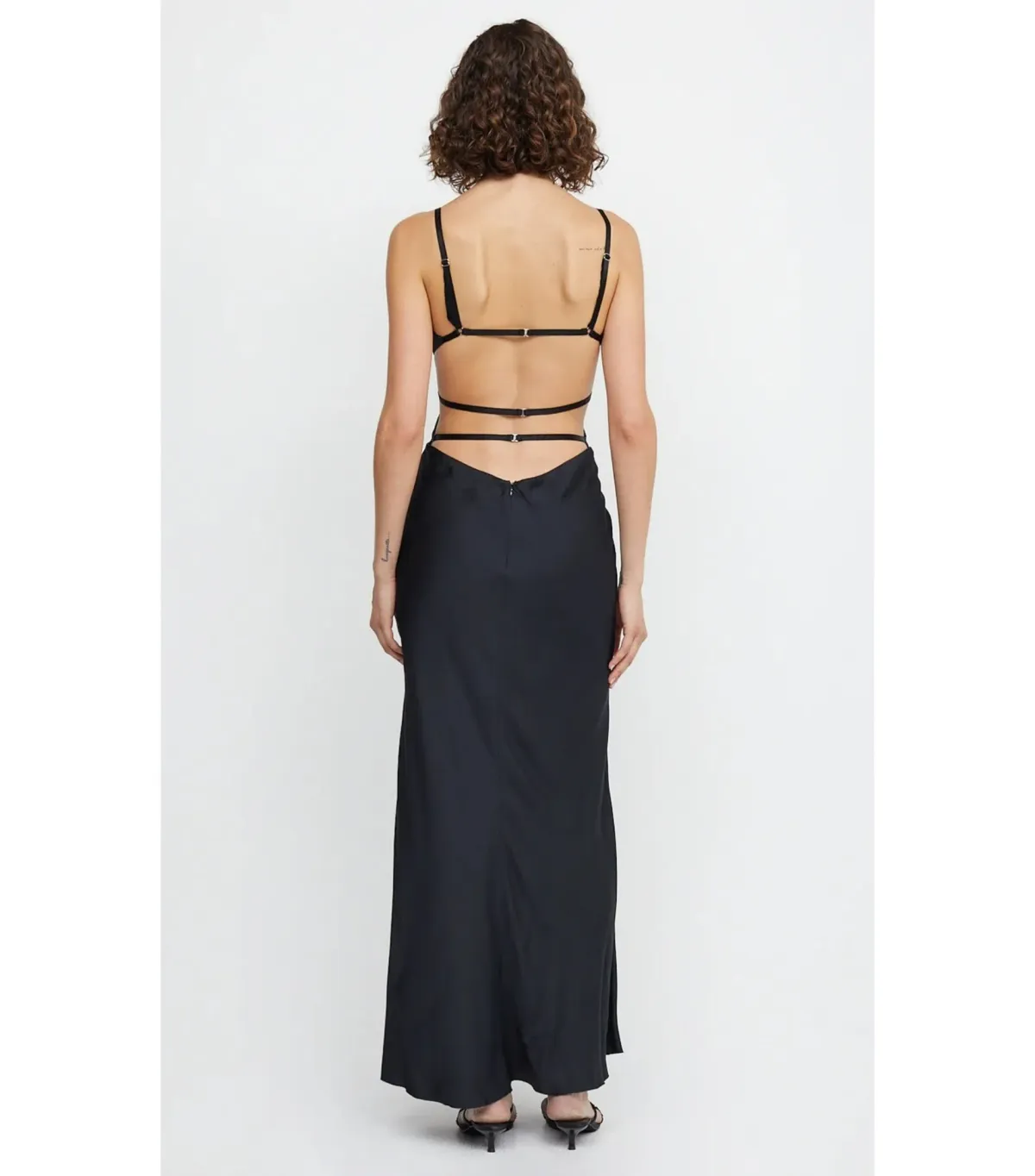 Bec & Bridge Diamond Cut Out Dress Black Size AU 12 - Image 3