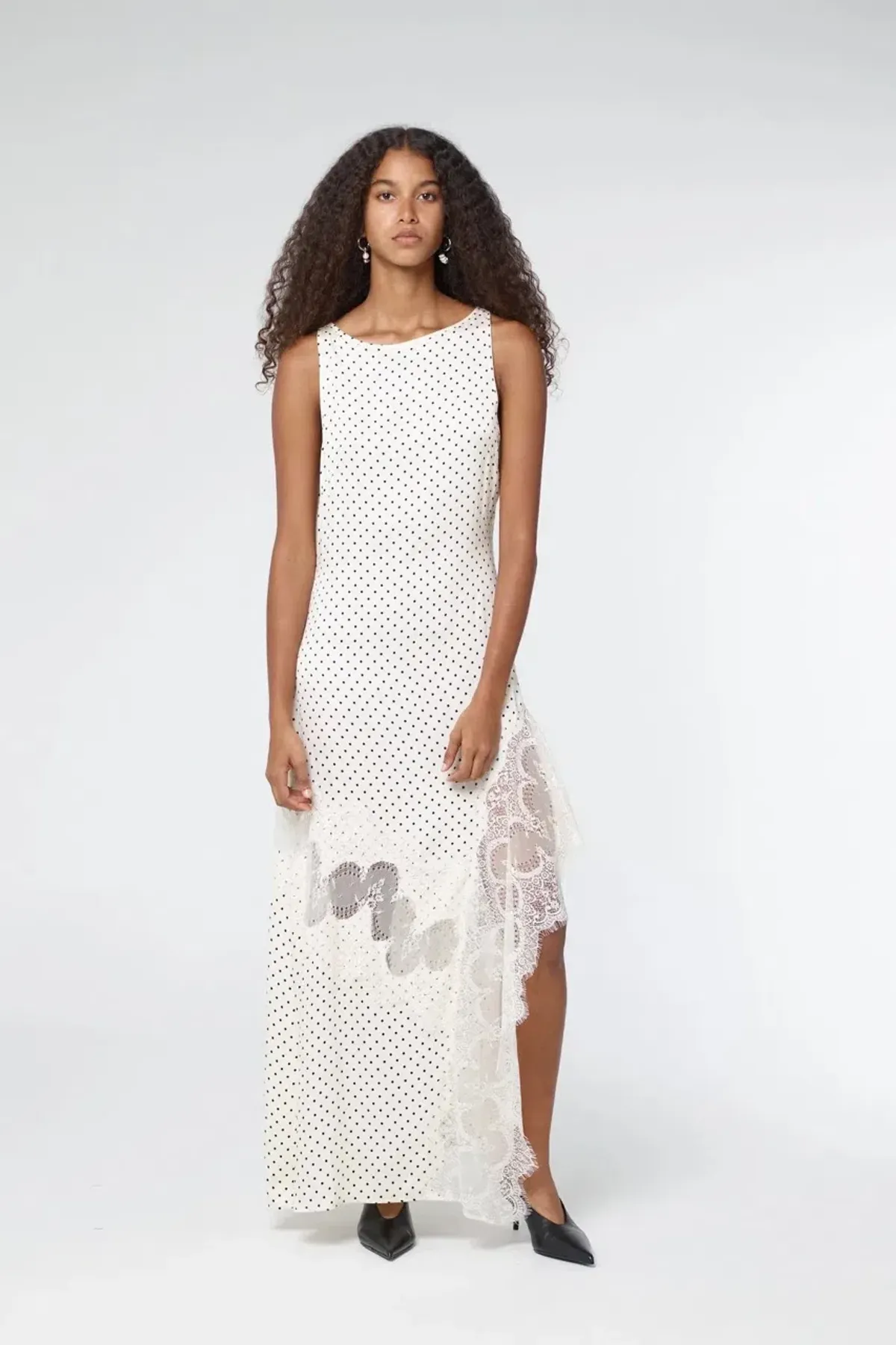 Third Form Visions Lace Frill Dress Cream Polka Dot Size AU 12  - Image 2