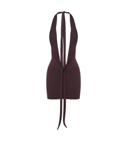 Saboa Studios Bembe Mini Dress in Espresso Size M/AU10 for rent on The Volte - image 5