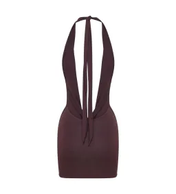 Saboa Studios Bembe Mini Dress in Espresso Size M/AU10 for rent on The Volte - image 4