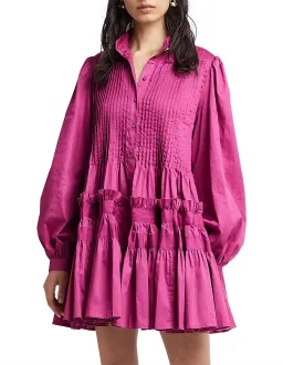 Aje Run Free Smock Mini Dress in Magenta Size AU 8 for rent on The Volte - image 1