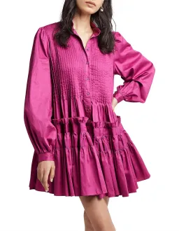 Aje Run Free Smock Mini Dress in Magenta Size AU 8 for rent on The Volte - image 2