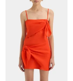 Sir The Label Rosalia Wrap Mini Dress Tangerine Size 14/XL for rent on The Volte - image 2