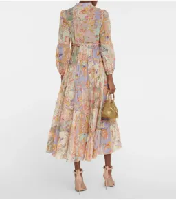 Zimmermann Cira Tiered Shirt Dress Patch Multi Floral Size 2 AU 12 for rent on The Volte - image 4