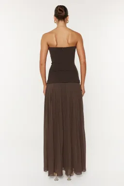 She Is Olla Nicolette Dress in Espresso Size XS/AU6 for rent on The Volte - image 3